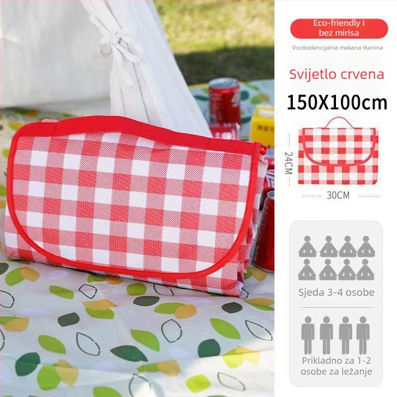 Piknik prostirka, otporna na vlagu, reziva, izrađena od netkane tkanine, model YS6601, za 1–2 osobe, 0,5 kg