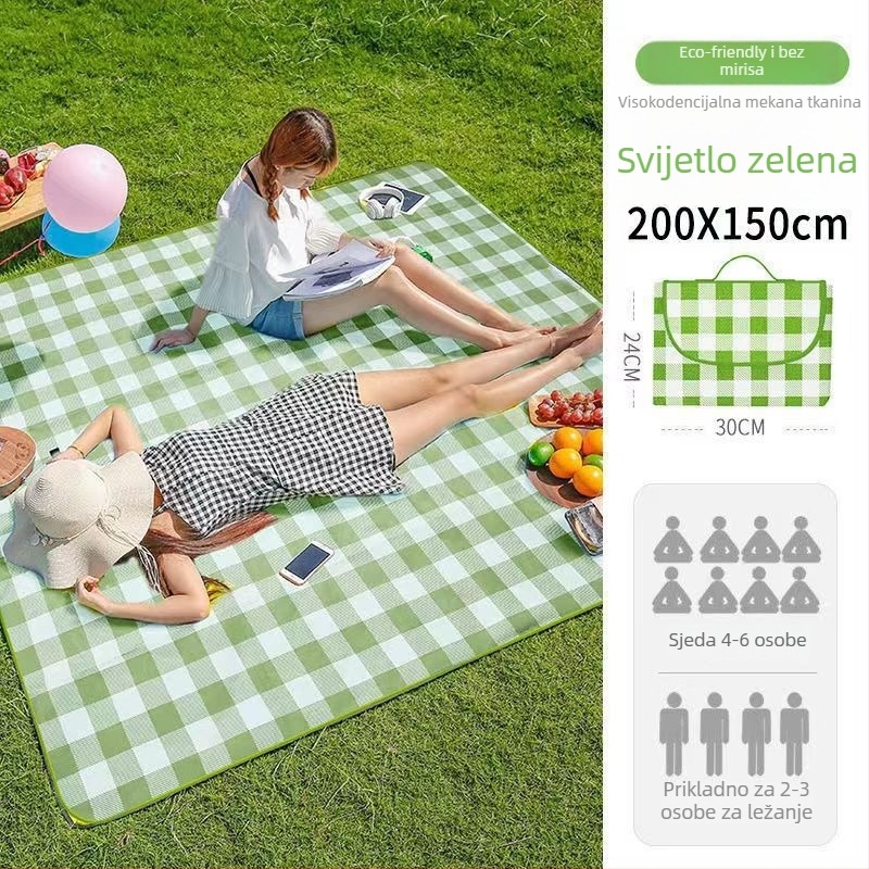 Piknik prostirka, otporna na vlagu, reziva, izrađena od netkane tkanine, model YS6601, za 1–2 osobe, 0,5 kg