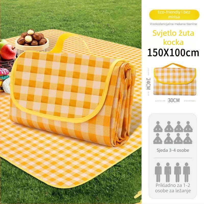 Piknik prostirka, otporna na vlagu, reziva, izrađena od netkane tkanine, model YS6601, za 1–2 osobe, 0,5 kg