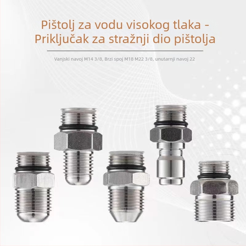 Nerđajući čelik, vanjski navoj 3/8, brzi spojni adapter za visokotlačni čistač, model 133, izlaz pištolja za pranje automobila
