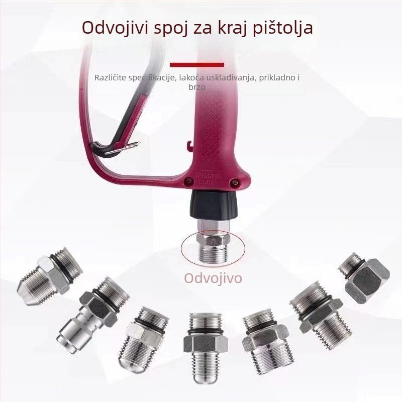 Nerđajući čelik, vanjski navoj 3/8, brzi spojni adapter za visokotlačni čistač, model 133, izlaz pištolja za pranje automobila