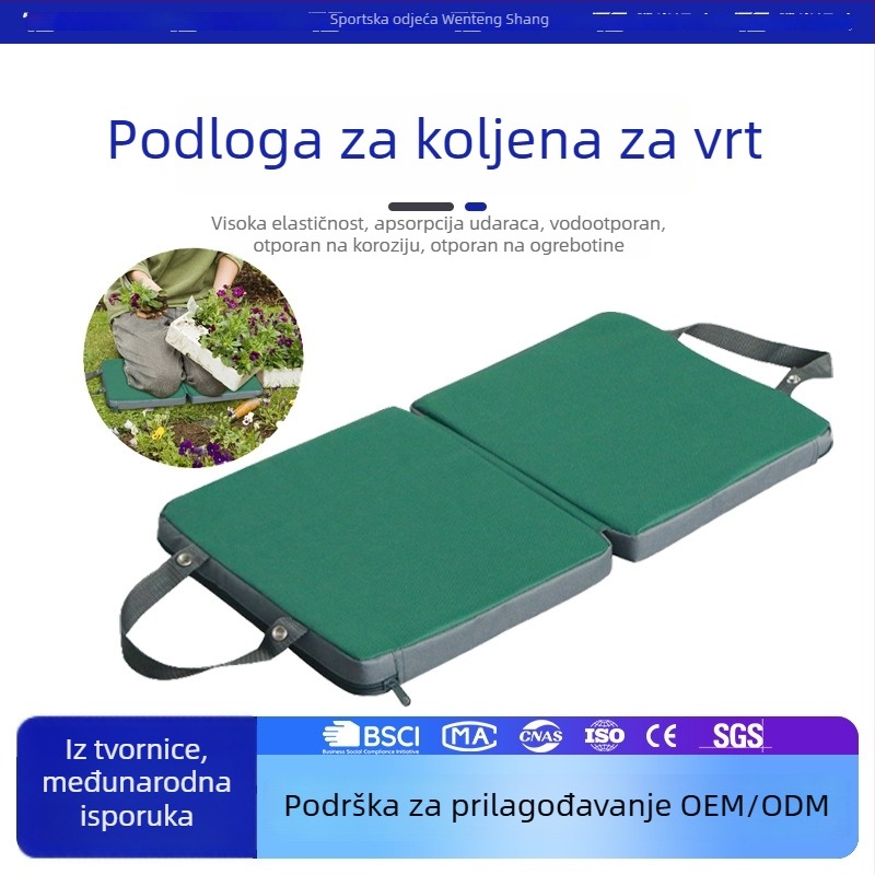 Vrtna podloga za koljena TS-01, s visokoelastičnom pjenom i Oxford platnom, vodootporna i otporna na vlagu, prijenosna vanjska podloga za sjedenje