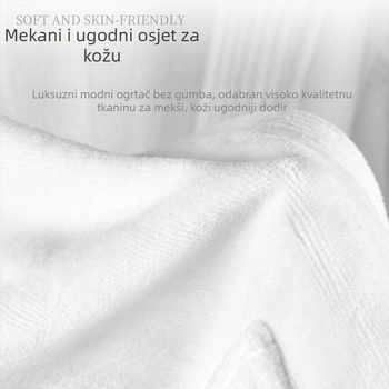 Hotelski ogrtač za kupaonicu, pamuk, Cut Velvet, 1200 g, Češljana pređa, Prilagodljivo