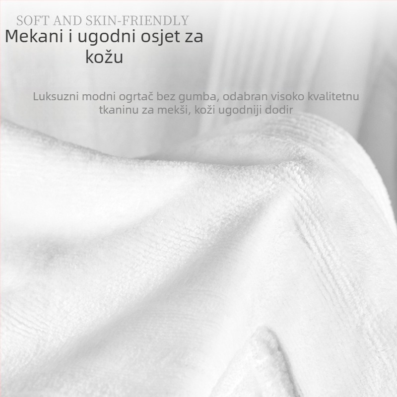 Hotelski ogrtač za kupaonicu, pamuk, Cut Velvet, 1200 g, Češljana pređa, Prilagodljivo