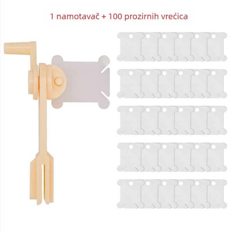 Kutija za šivanje s 50 boja niti za vezenje, ploča za navijanje i set niti — Serui