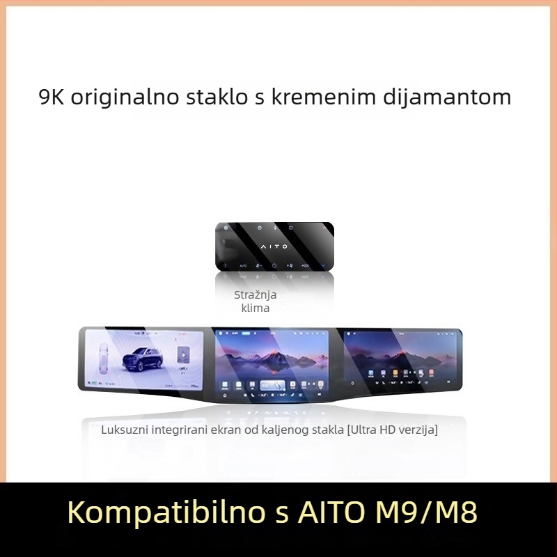 Zaštitna folija od kaljenog stakla za zaslon središnje kontrole/navigation Huawei 2024 M9 — jedinstveni kalup; otporna na visoke i niske temperature; otporna na ogrebotine i habanje; otporna na otiske prstiju