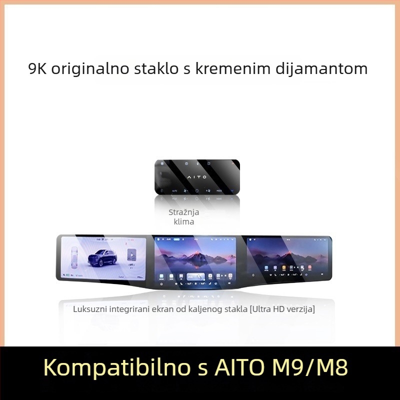 Zaštitna folija od kaljenog stakla za zaslon središnje kontrole/navigation Huawei 2024 M9 — jedinstveni kalup; otporna na visoke i niske temperature; otporna na ogrebotine i habanje; otporna na otiske prstiju
