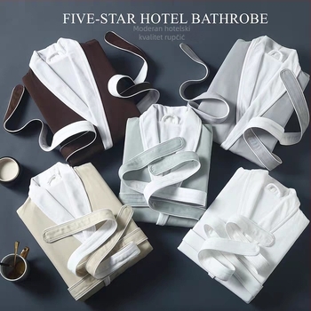 Hotelski ogrtač za parove, miješani materijal, 1000 g, dvostruki sloj revera, mogućnost tiskanja logotipa
