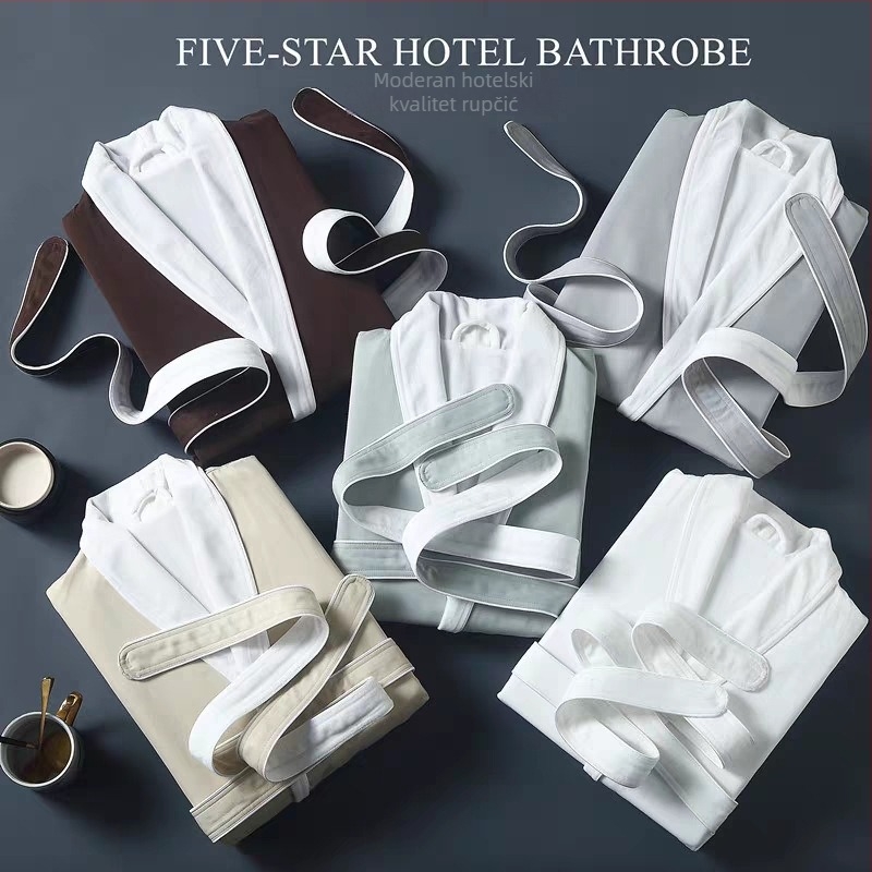 Hotelski ogrtač za parove, miješani materijal, 1000 g, dvostruki sloj revera, mogućnost tiskanja logotipa