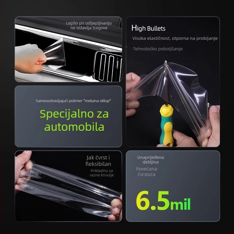 TPU unutarnji zaštitni film za zaslon na ploči, kaljeni zaštitni film za navigaciju i središnju kontrolu, univerzalna kompatibilnost, kod proizvoda aa123