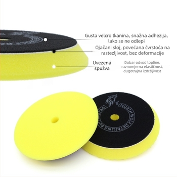 Northern Wolf automobilski disk za poliranje sa spužvom, nagnuta rub, samoljepljiva podloga, ekscentrični DA polir