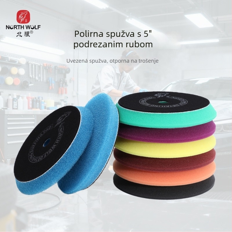 Northern Wolf automobilski disk za poliranje sa spužvom, nagnuta rub, samoljepljiva podloga, ekscentrični DA polir