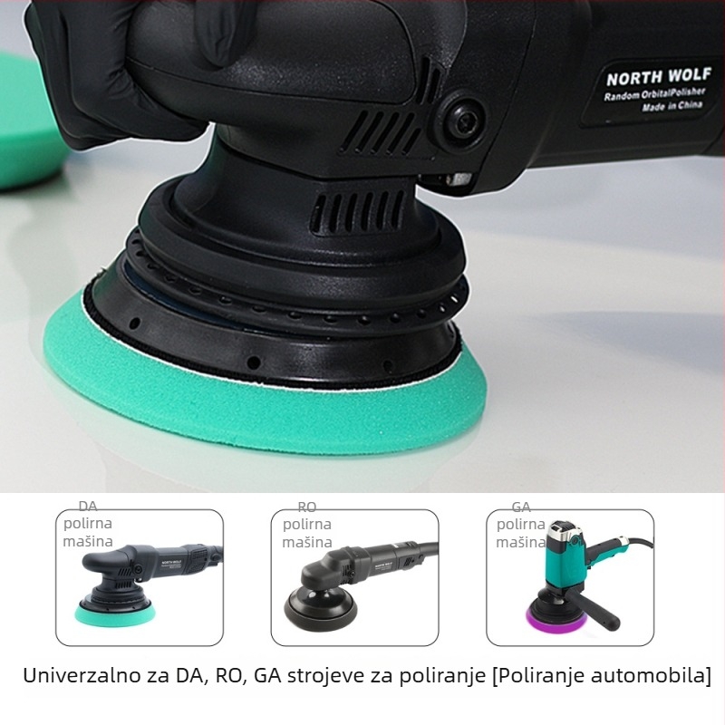 Northern Wolf automobilski disk za poliranje sa spužvom, nagnuta rub, samoljepljiva podloga, ekscentrični DA polir