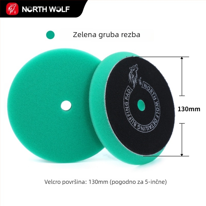 Northern Wolf automobilski disk za poliranje sa spužvom, nagnuta rub, samoljepljiva podloga, ekscentrični DA polir