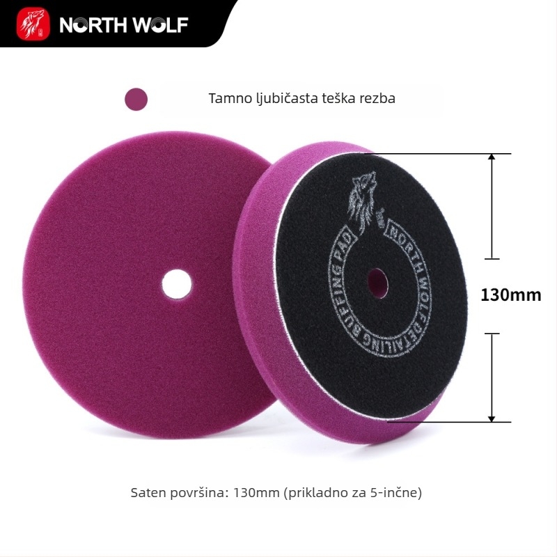 Northern Wolf automobilski disk za poliranje sa spužvom, nagnuta rub, samoljepljiva podloga, ekscentrični DA polir