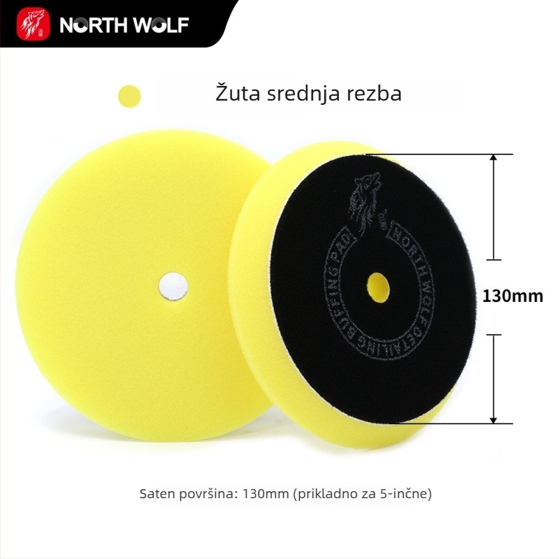 Northern Wolf automobilski disk za poliranje sa spužvom, nagnuta rub, samoljepljiva podloga, ekscentrični DA polir