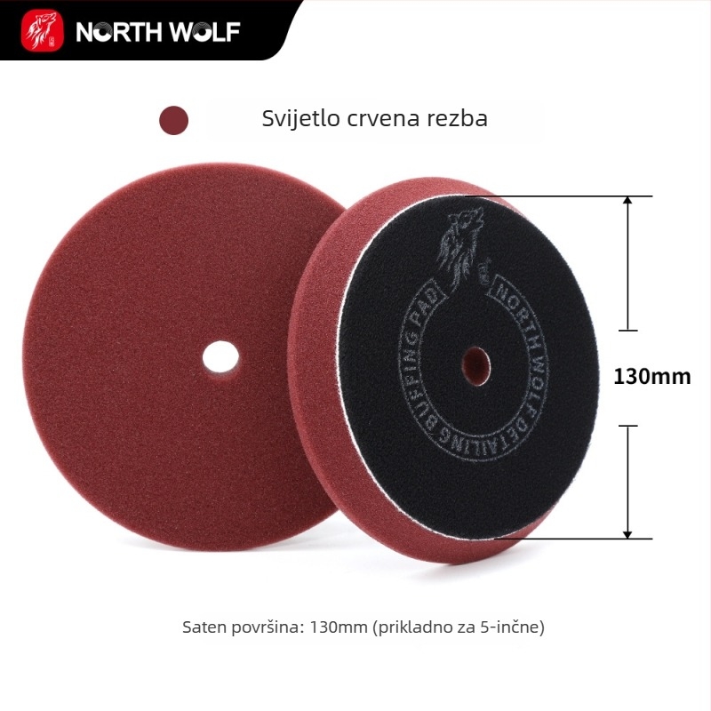 Northern Wolf automobilski disk za poliranje sa spužvom, nagnuta rub, samoljepljiva podloga, ekscentrični DA polir