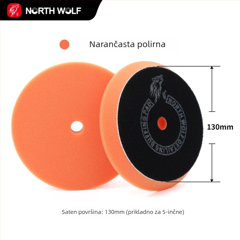 Northern Wolf automobilski disk za poliranje sa spužvom, nagnuta rub, samoljepljiva podloga, ekscentrični DA polir