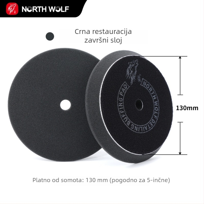Northern Wolf automobilski disk za poliranje sa spužvom, nagnuta rub, samoljepljiva podloga, ekscentrični DA polir