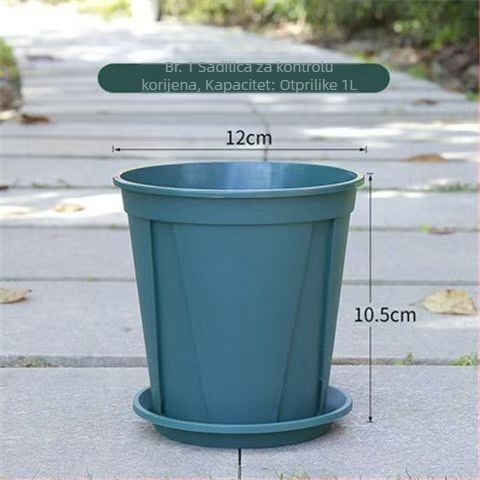 Okrugla prozračna plastična posuda za cvijeće s kontrolom korijena za ruže, pogodna za stolnu ili podnu uporabu