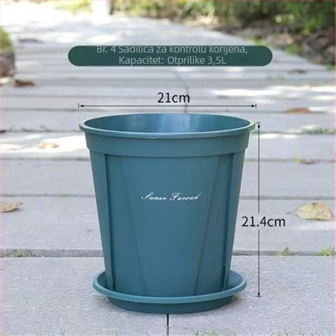 Okrugla prozračna plastična posuda za cvijeće s kontrolom korijena za ruže, pogodna za stolnu ili podnu uporabu