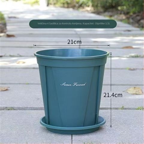 Okrugla prozračna plastična posuda za cvijeće s kontrolom korijena za ruže, pogodna za stolnu ili podnu uporabu