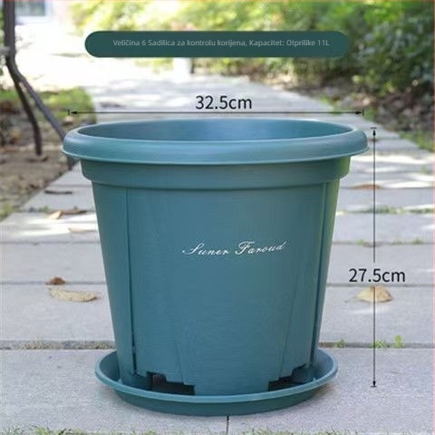 Okrugla prozračna plastična posuda za cvijeće s kontrolom korijena za ruže, pogodna za stolnu ili podnu uporabu