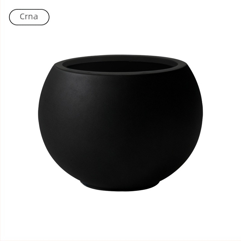 Sferični lonac za cvijeće od oksida magnezija – automatsko zalijevanje, izdržljiv cementni lonac za stolnu ili podnu upotrebu