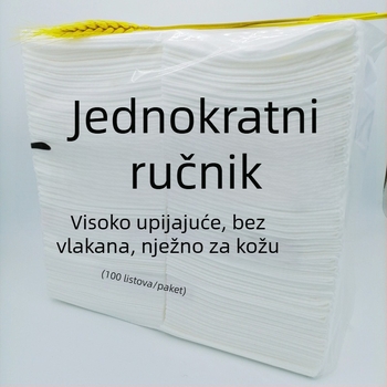Jednokratna preklopna krpa za frizerski salon, izuzetno upijajuća, pamuk 95 g, perlatni uzorak, za ljepotu i frizerske usluge