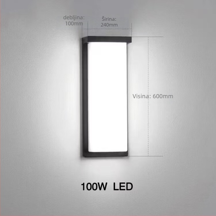 Vanjsko zidno svjetlo za ulaznu okućnicu – aluminijsko kućište, Cree LED, 220V, IP66, trajanje 5000 sati