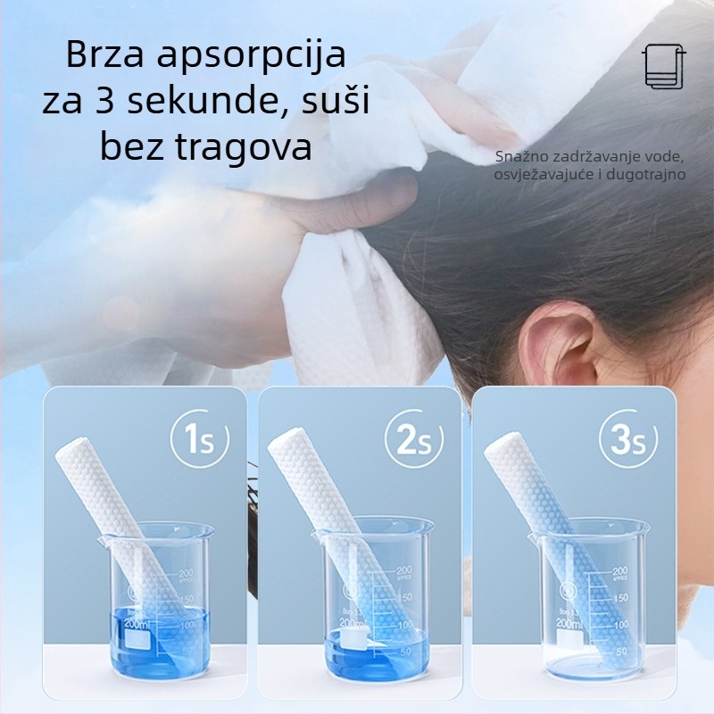 Jednokratna maramica za kosu za salone ljepote, vlakno regenerirane celuloze, vlakno drvene pulpe, upijanje 0-5 s, obična tkanina, prilagodljiva obrada