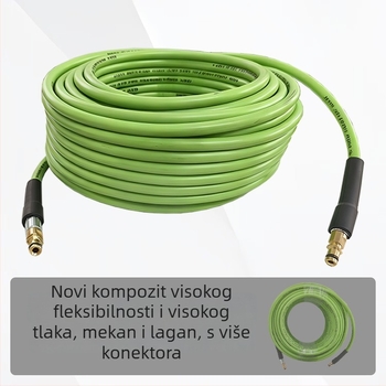 Visokotlačna cijev za čišćenje s izlaznim cijevima i zaštitom od eksplozije, mekani kućni vodeni pištolj, PVC/PE materijal, težina 3 kg