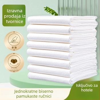 Jednokratne ručnike s perlastim uzorkom za salone i hotele, vlakna drvene celuloze s kapokom, vrlo upijajuće (0–5 s), veleprodajno pakiranje