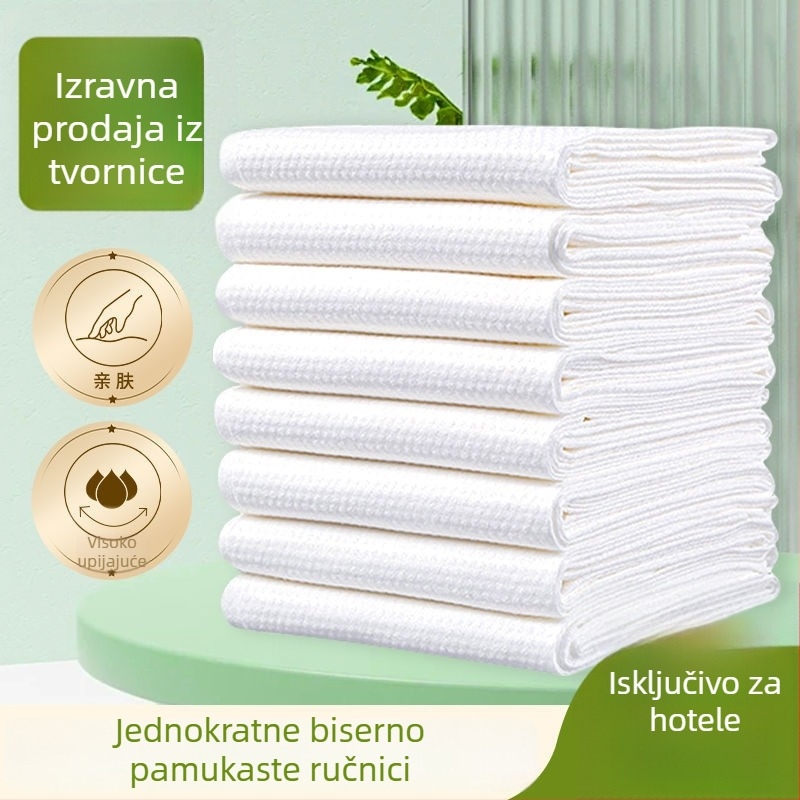 Jednokratne ručnike s perlastim uzorkom za salone i hotele, vlakna drvene celuloze s kapokom, vrlo upijajuće (0–5 s), veleprodajno pakiranje