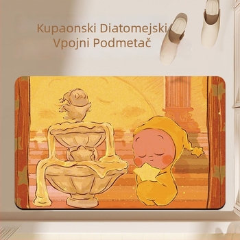 Exquisite meka kupaonska prostirka od diatomita – upija vodu, protuklizna, otporna na prljavštinu, jednostavna za čišćenje, s karikaturalnim uzorkom