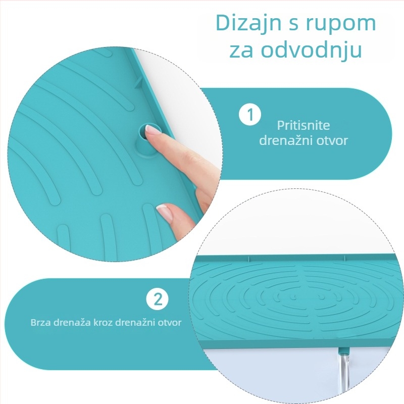 Silikonska podloga za sudoper, protuklizna, podloga za ormarić, otporna na vlagu, minimalistički dizajn, silikonska podloga za kućne ljubimce