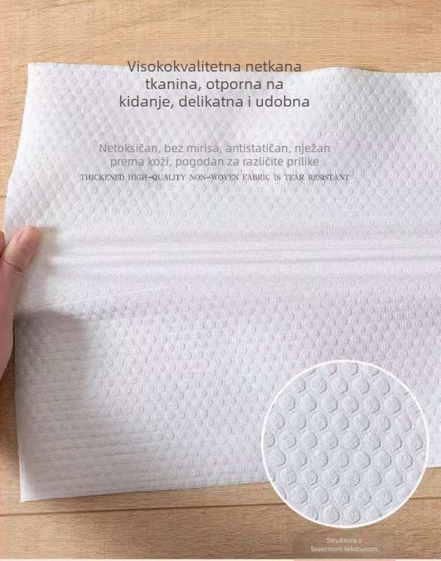 Jednokratne salvete za noge za kozmetički salon – bambus vlakna, 95% pamuk sadržaj, upijanje 0–5 s, tiskani materijal