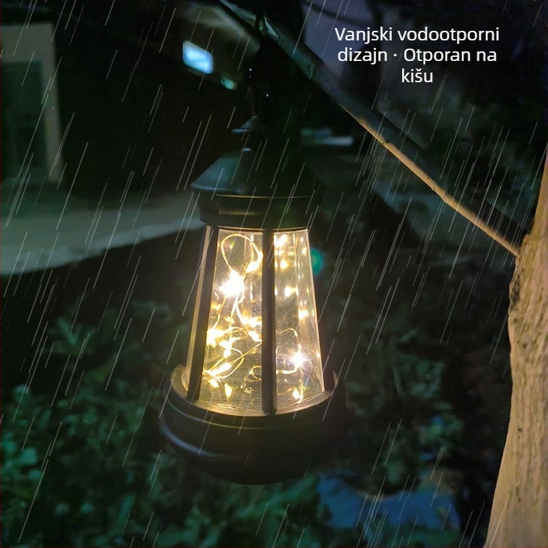 Solarni psi fenjer za dvorište – vanjsko vodootporno dekorativno svjetlo za vrt, solarno napajanje, 0.2W, 6–12 sati rada, Model: Solar dog lantern