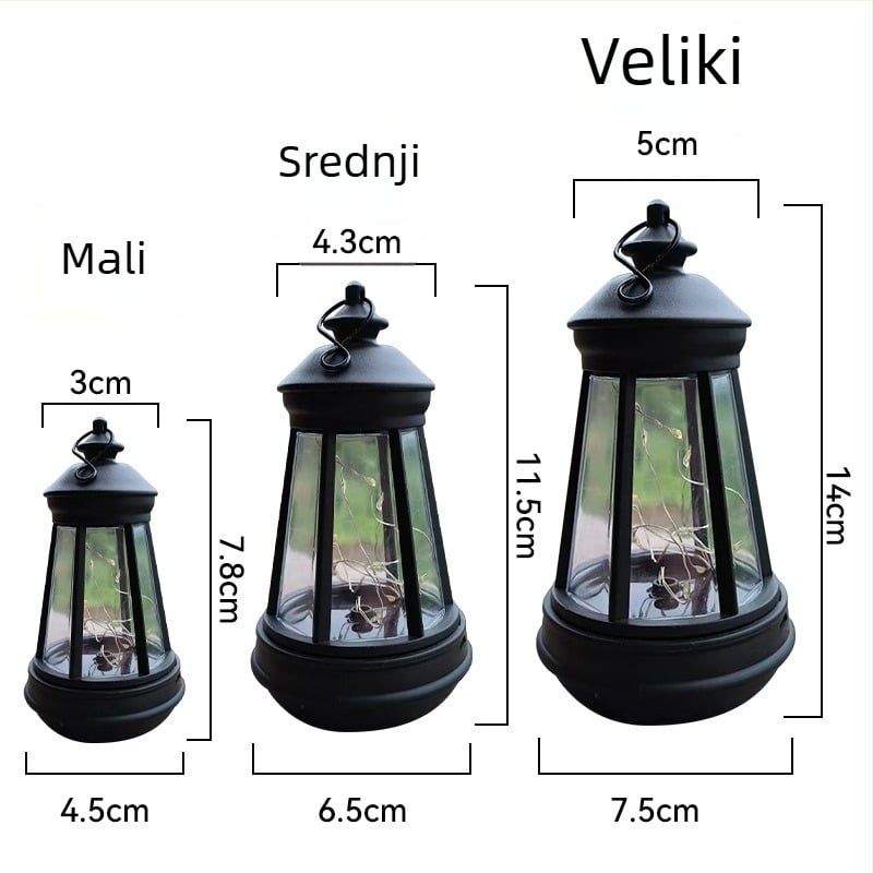 Solarni psi fenjer za dvorište – vanjsko vodootporno dekorativno svjetlo za vrt, solarno napajanje, 0.2W, 6–12 sati rada, Model: Solar dog lantern