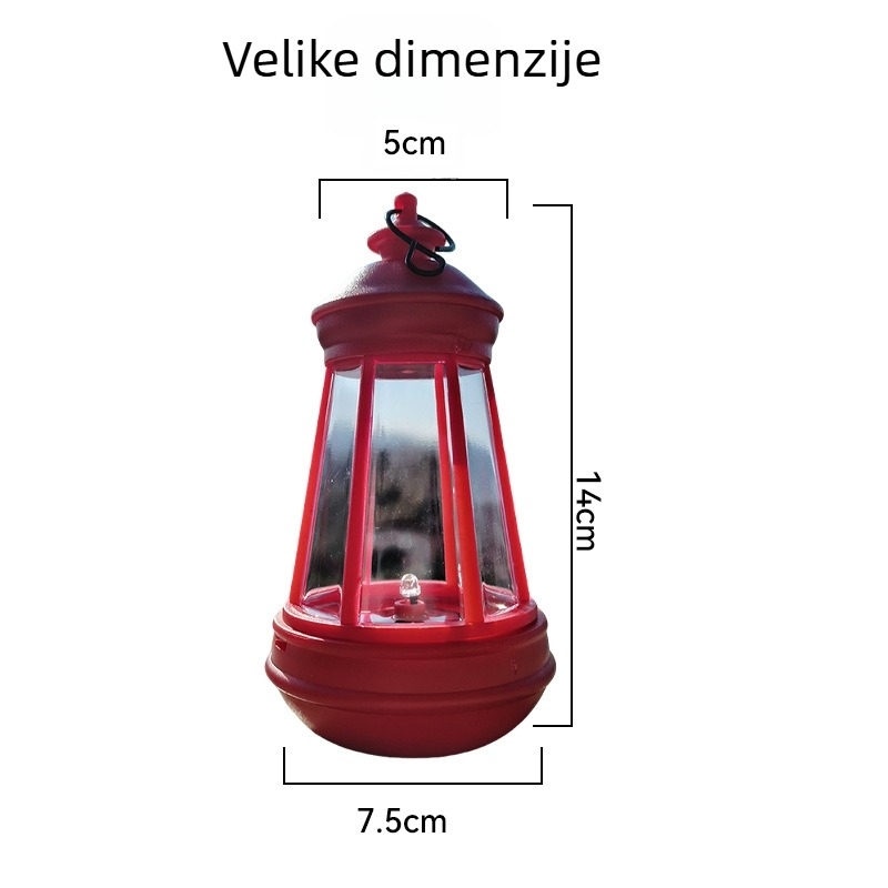 Solarni psi fenjer za dvorište – vanjsko vodootporno dekorativno svjetlo za vrt, solarno napajanje, 0.2W, 6–12 sati rada, Model: Solar dog lantern