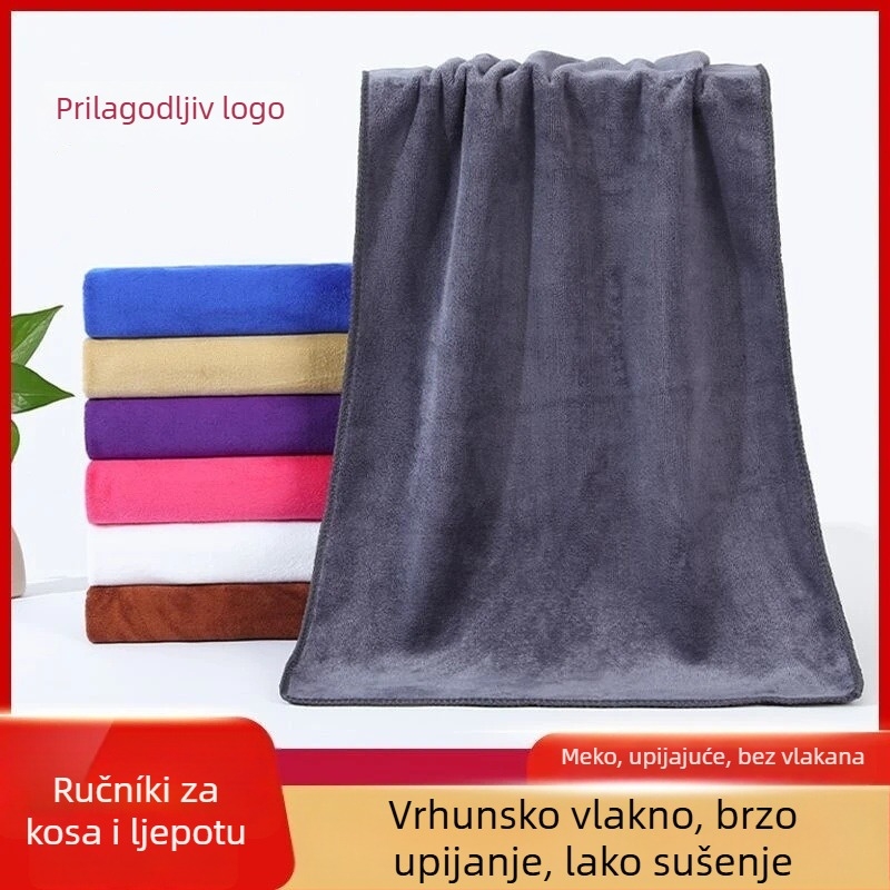 Mikrovlaknasti turbanski ručnik za kosu za frizerske salone – brzo sušenje, bez dlačica, prilagodljiv logotip, 60s vlakana, 100–119 g, tkanina s jednostavnim platnom
