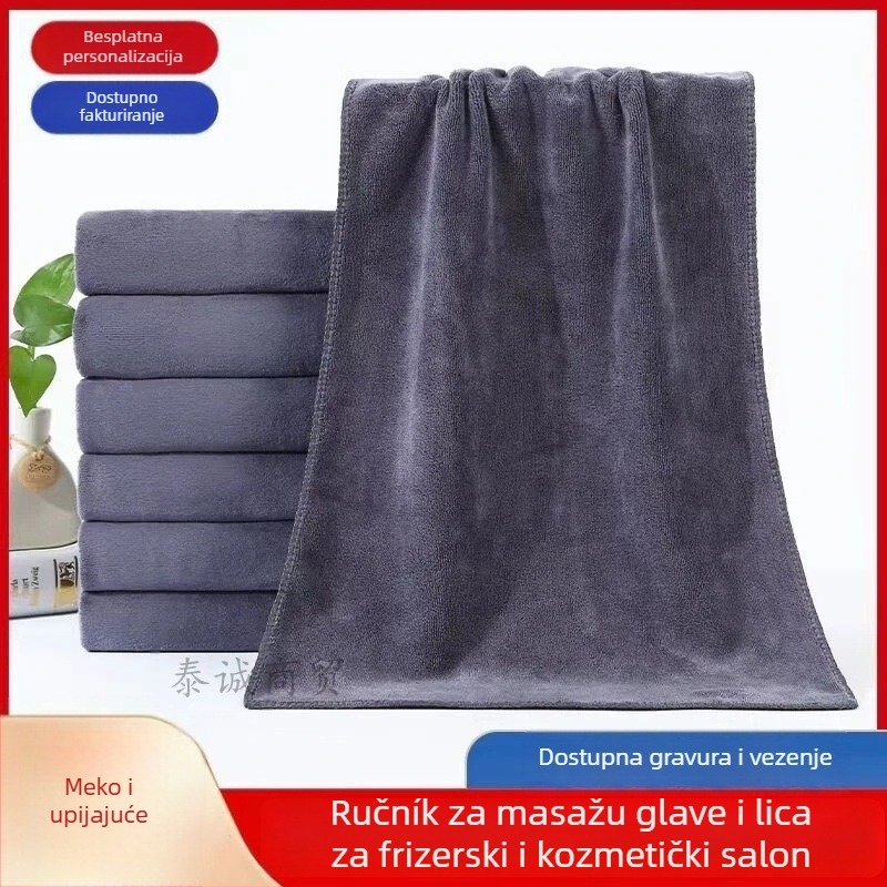 Mikrovlaknasti turbanski ručnik za kosu za frizerske salone – brzo sušenje, bez dlačica, prilagodljiv logotip, 60s vlakana, 100–119 g, tkanina s jednostavnim platnom