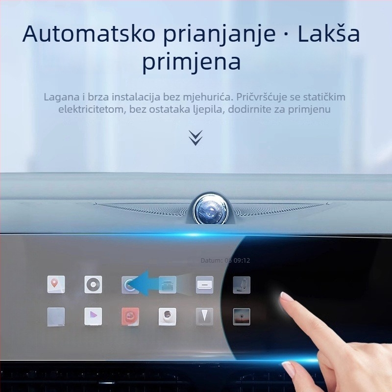 Zaštitno staklo za središnji zaslon Jietu Traveler – otporno na ogrebotine i habanje; otisci prstiju otporan; kompatibilno s navigacijskim zaslonom; za marku Chery