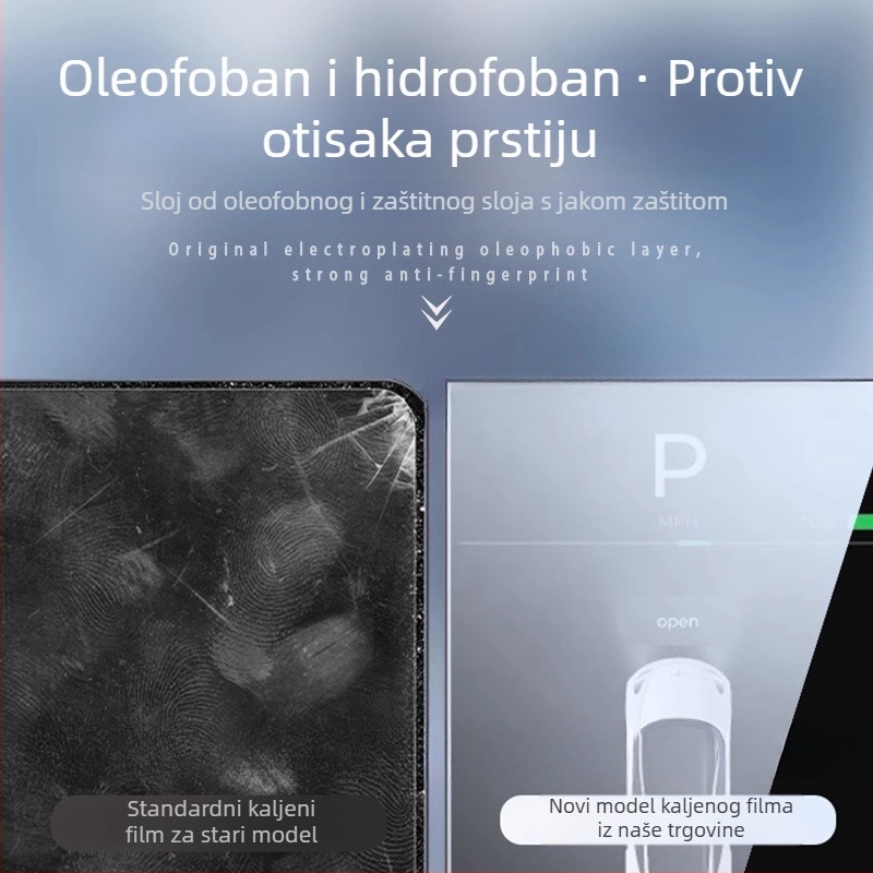 Zaštitno staklo za središnji zaslon Jietu Traveler – otporno na ogrebotine i habanje; otisci prstiju otporan; kompatibilno s navigacijskim zaslonom; za marku Chery