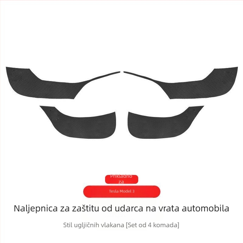 Kožni jastuk za zaštitu vrata od udaranja za Tesla Model 3 i Model Y, s tiskanim logom i mogućnošću prilagodbe