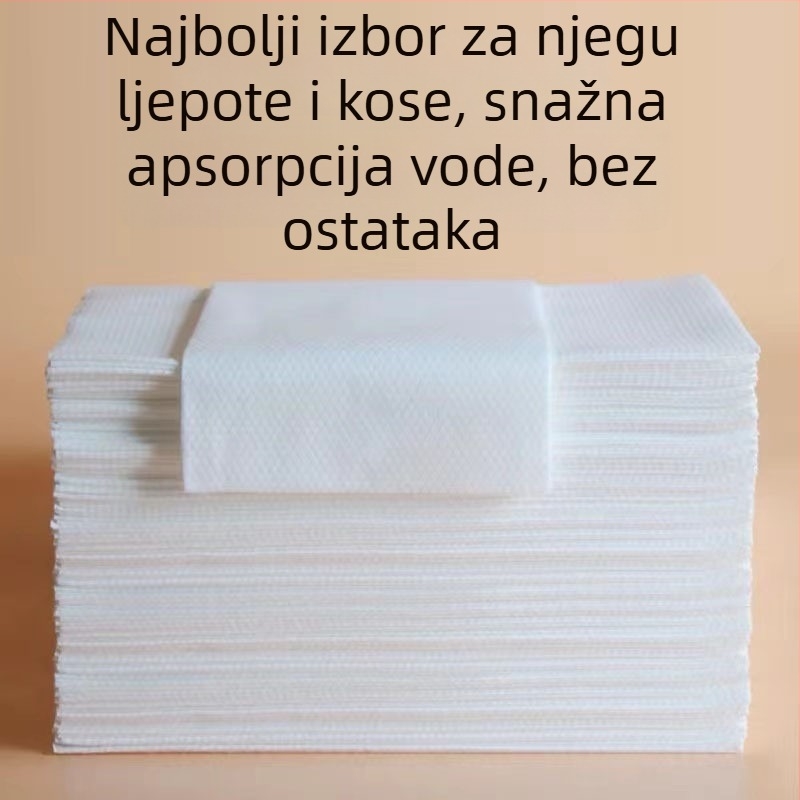 Jednokratni ručnik za frizerske salone i beauty salone, ručnik za pranje kose, ručnik od drvenih vlakana, s mogućnošću prilagođavanja logotipa
