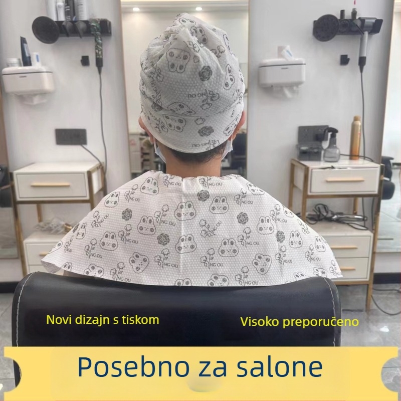 Jednokratni ručnik s otiskom za frizerske salone, debeli ručnik za njegu i sušenje kose