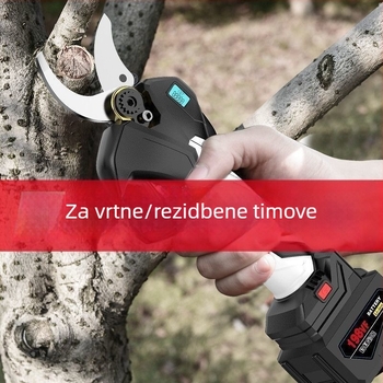 Električne škare za podrezivanje voćnih stabala, punjiva litijska baterija, vrtne škare za debele grane