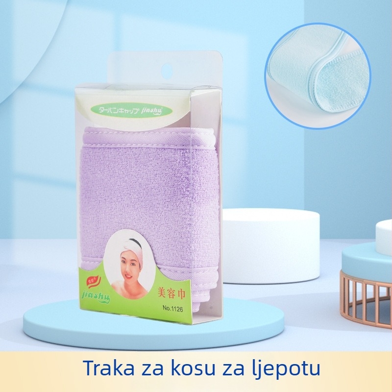 Ženska traka za kosu s ručnikom za jogu i sport, s Velcro zatvaračem, pojedinačno pakirano