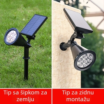 Solarna zemaljska lampa za travnjak i vrt, vodootporna vanjska zidna svjetiljka, dekorativno osvjetljenje dvorišta